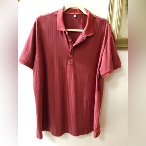 Brick Color Men's Polo Shirts Short & Long Sleeve Casual Slim Fit Workout Shirt